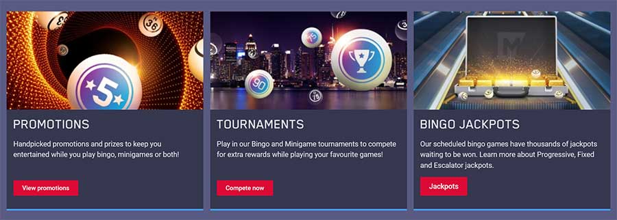 Maria Bingo promoties, toernooien en jackpots